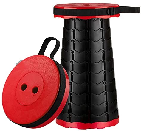 Easy Telescopic Round Portable Retractable Plastic Camping Gardening Folding Stool Retractable stool