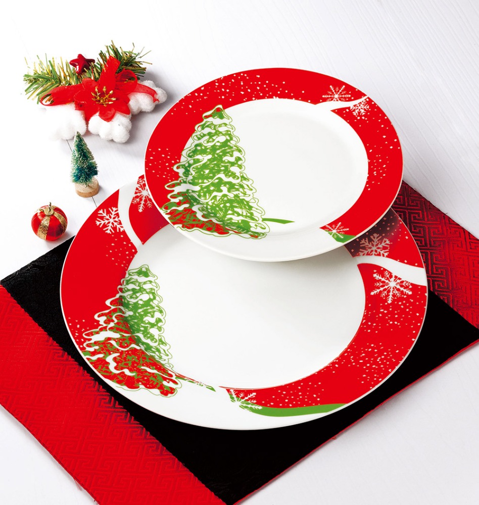Excellent new 7pcs porcelain cake set english style porcelain dinnerware set for Christmas gift