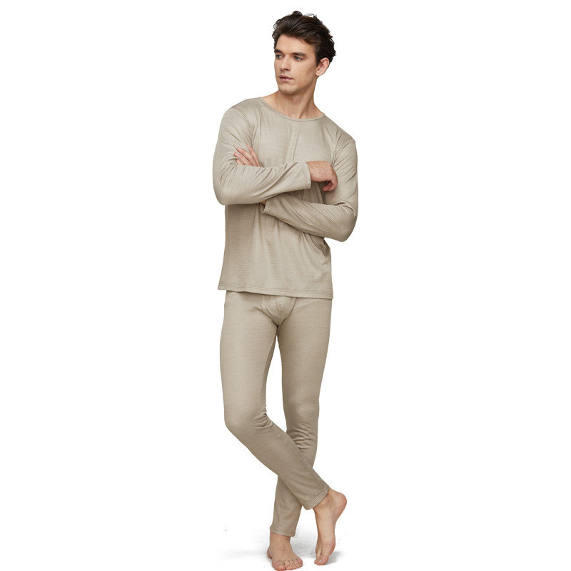 Genuine Electromagnetic Radiation Protective 100% silver fiber Long Underwear EMF Shielding Close-fitting Long Underwear+Pants