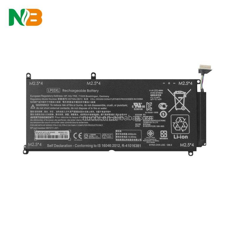 Nuobi Laptop Battery Factory Notebook Battery LP03XL Laptop Battery For Sale En vy 14 15 series