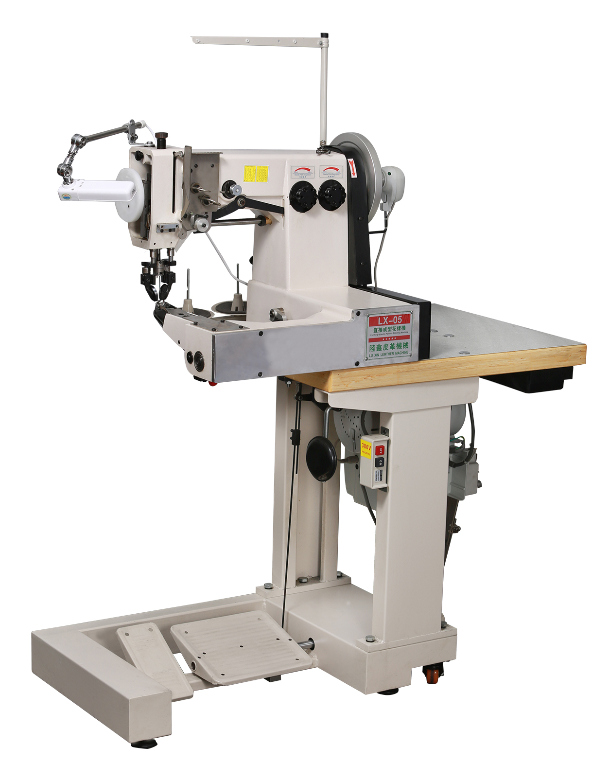 pattern sewing machine for moccasin vamp& shoe side