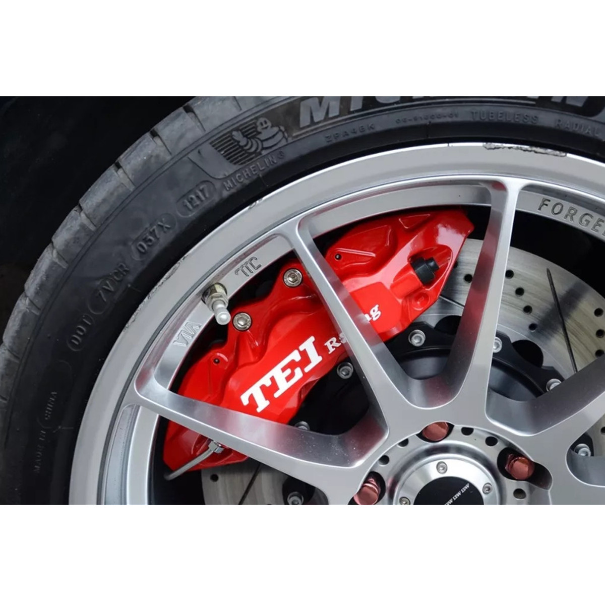 6 PISTON Big Brake Kit with 355x32mm Slotted Drilled Disc Rotor 18Inch Wheel For CIVIC 2015-2019