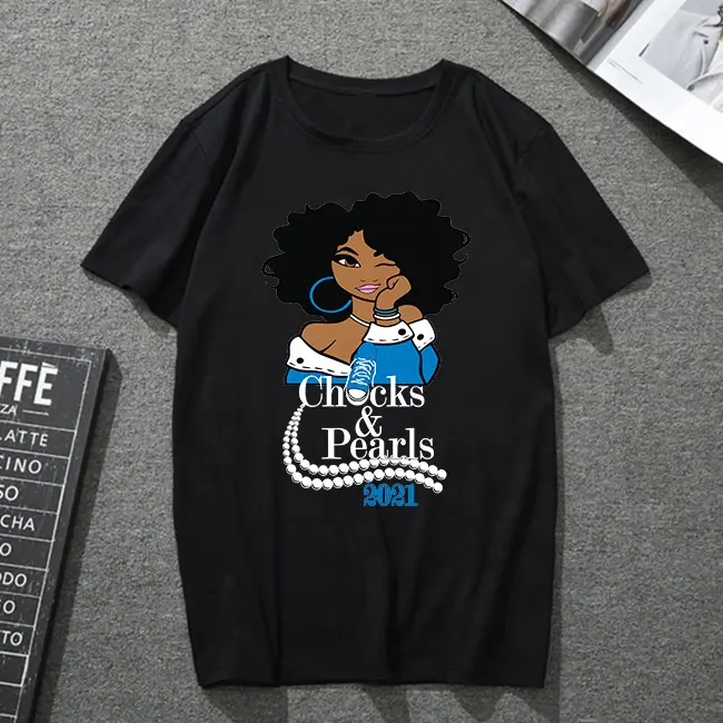 Китайский завод афро девушка Графический Тройник Одежда Женщины 95 хлопок 5 спандекс футболки оптом
