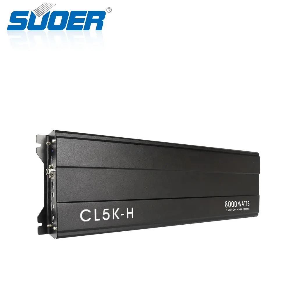 Suoer CL-5K 12V 8000w Профессиональный высокомощный одноканальный автомобильный усилитель класса D