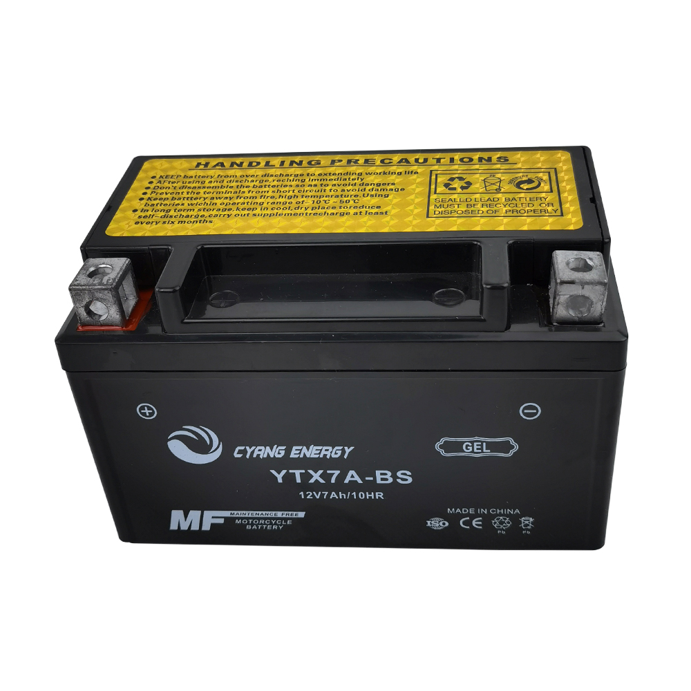 Оптовая продажа из Китая высокого качества 12V7AH/YTX7A-BS/12N7L/12N7B MF с сухим элементом гелиевые АКБ для мотоциклов