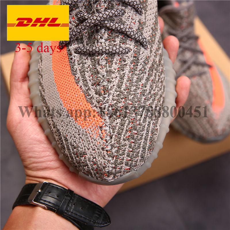 С логотипом и коробками черные Светоотражающие yeezys спортивные Yeezy 350 V2 yecheil тройные белые OG качественные повседневные кроссовки