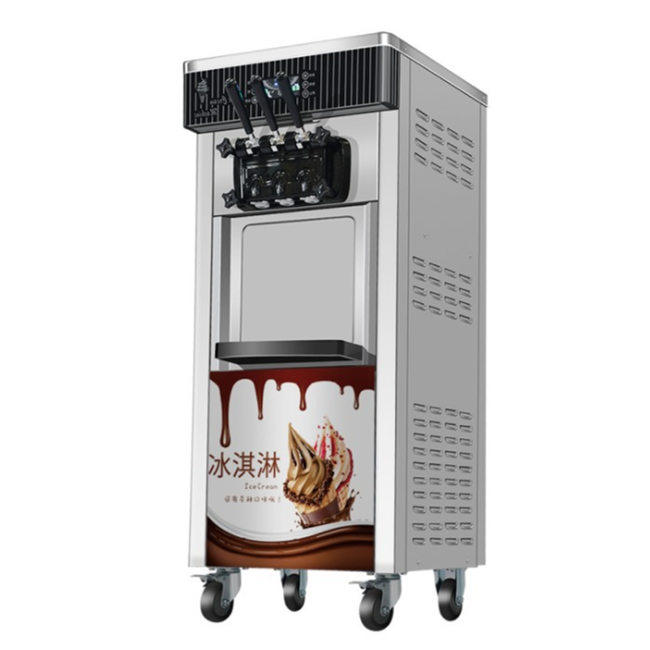 Large Capacity automatic paper soft ice commercial rolls cone machine making ice cream for fastfood shop