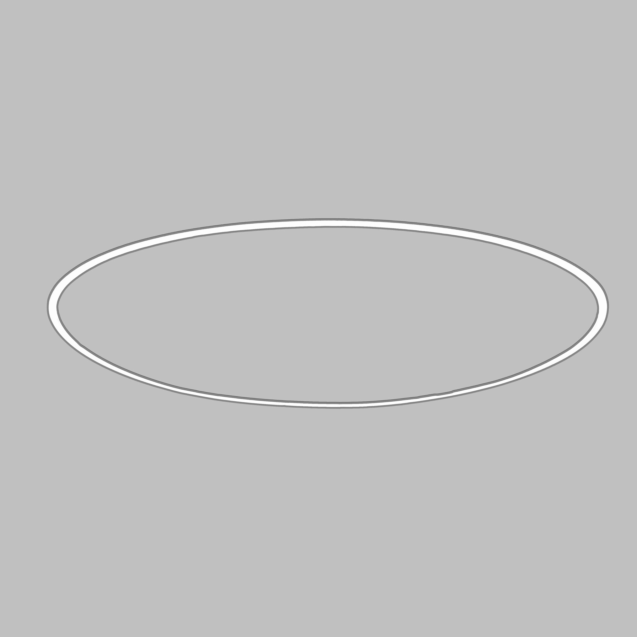 1 inch wide recessed with trim moon ring round shape curve shape linear LED profile light for office place and hotel