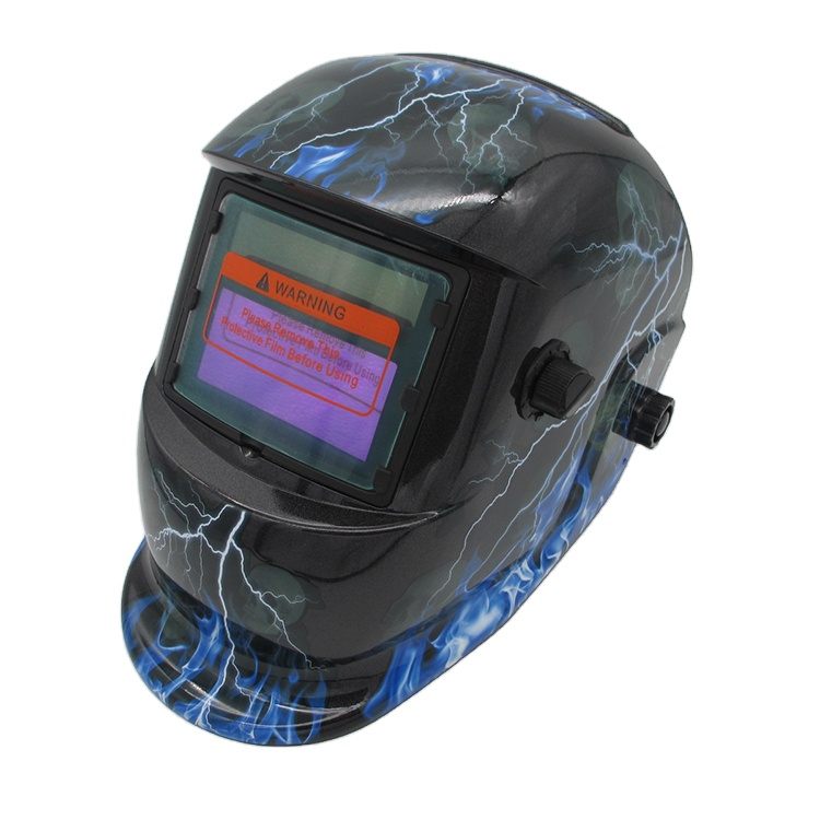 Patterns Custom Blue Arc Anti-glare Automatic Dimming Rugged Welding Helmet