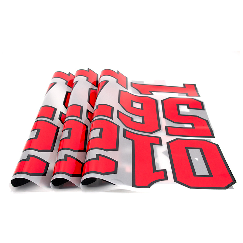 Wholesale High Quality Jersey Soccer Number Heat Transfer Printing Label for Tshirt Jersey Numbers and Letters