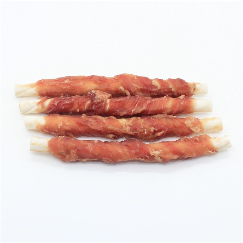 Tasty And Chewable Improve Hair Snowflake Duck Meat Rolls Healthy Dog Treats
