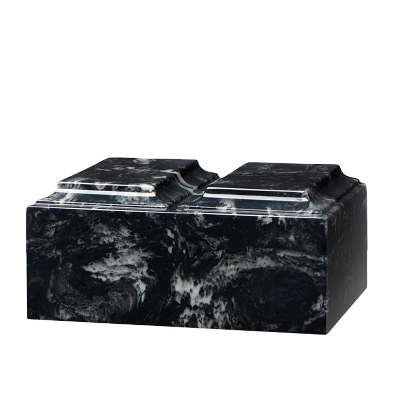 Engraved Double Keepsake Urn for 2 Adults Resin Fiberglass Companion urns European Style Cultured Marble Cremation ash container