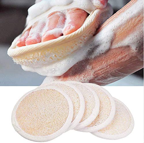 Подушечки Loofah (упаковка из 5) -отшелушивающие губки для очистки-натуральный материал Luffa-эфирное средство для ухода за кожей-для душа/ванны