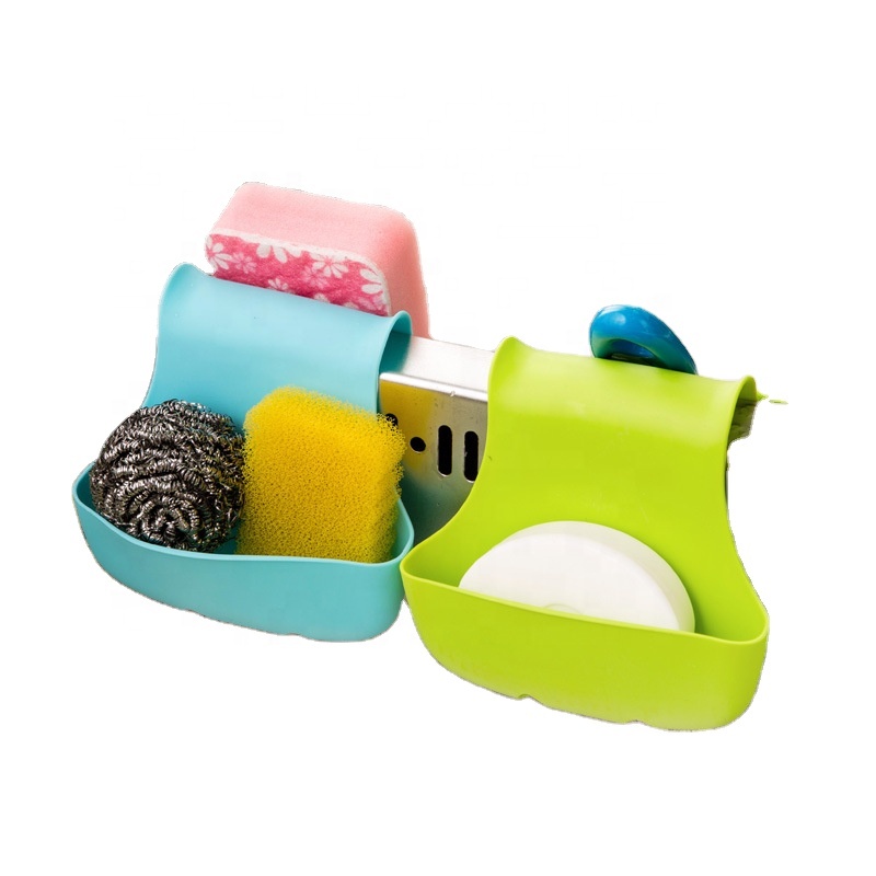A1901Sink sponge storage draining basket saddle-type dual-use sundries draining basket kitchen storage rack