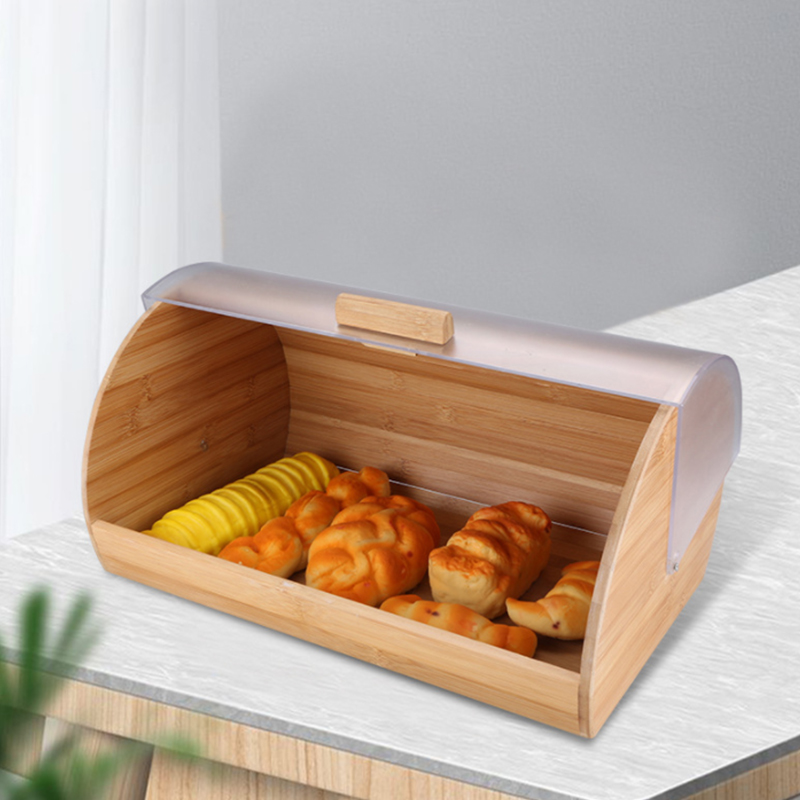 Home decor acrylic sliding lid box organizador extendible de refri kitchen storage containers bread case box