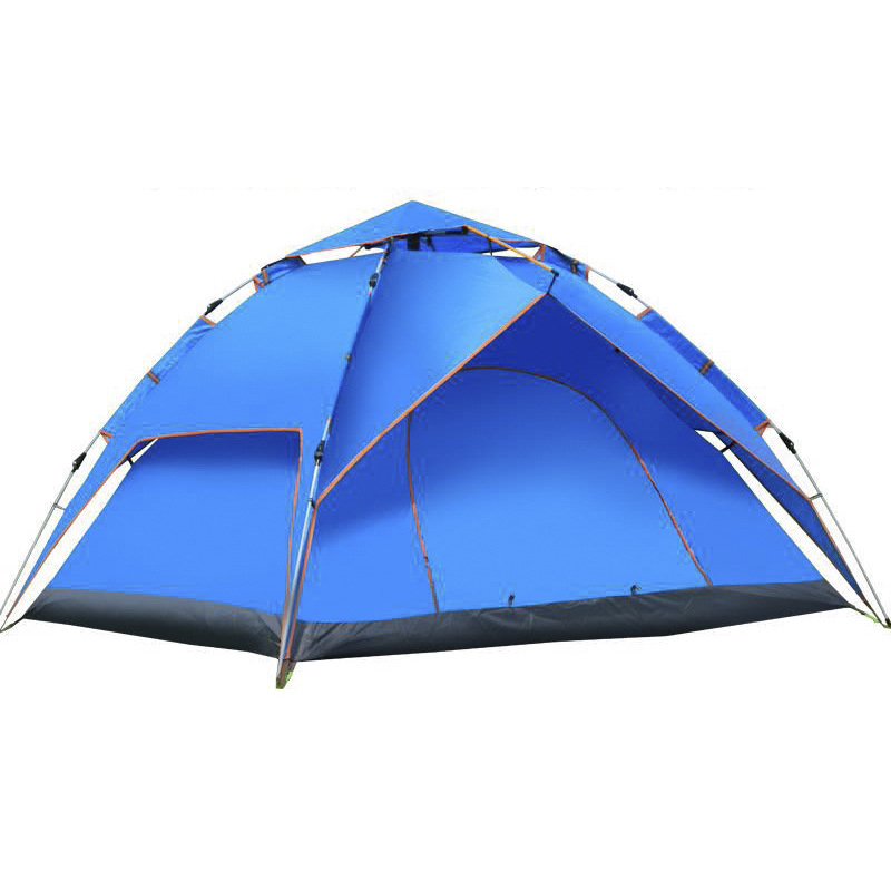 New arrival waterproof lightweight double layer instant quick open backpacking camping fiberglass pole 4 person pop up tent