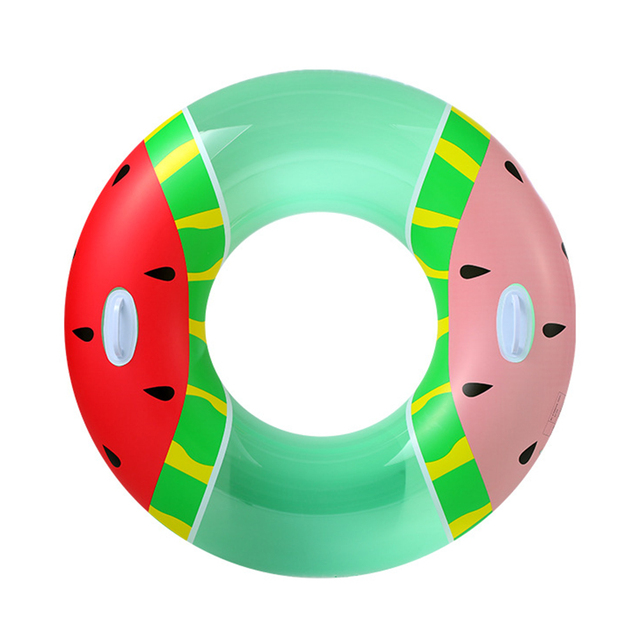 Watermelon Floating Pool Swimming Ring Air Mattress Inflatable Circle Portable Water Party Toys Swim Raft Lounger with Handle