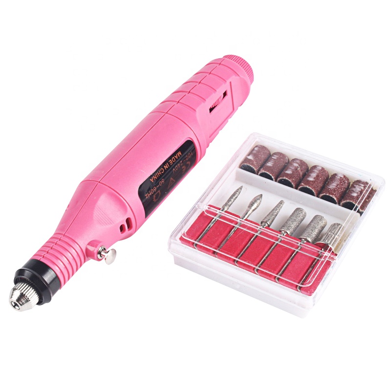 file kit electric manicure pedicur hot pink professional portable sale nail drill