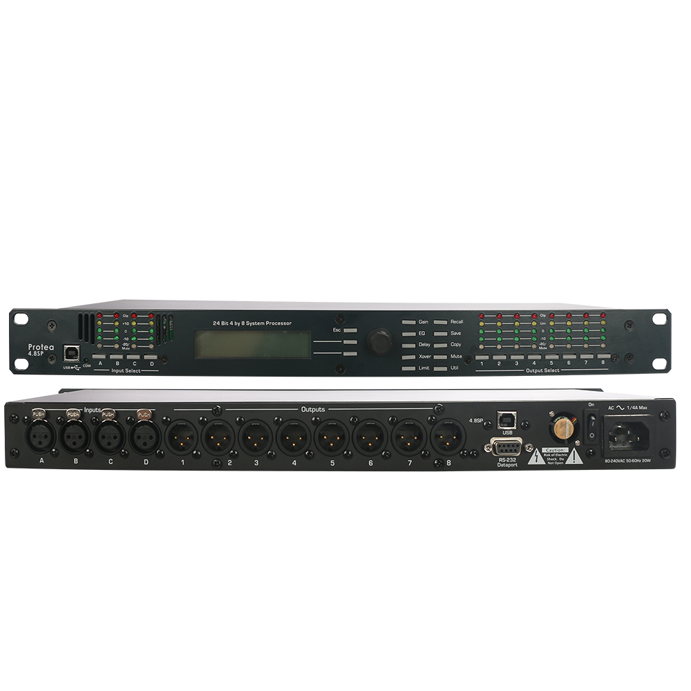 audio 4.8SP 4 Input 8 Output Digital Processor DSP Speaker Management Pro Audio Protea Stage Equipment for hot selling