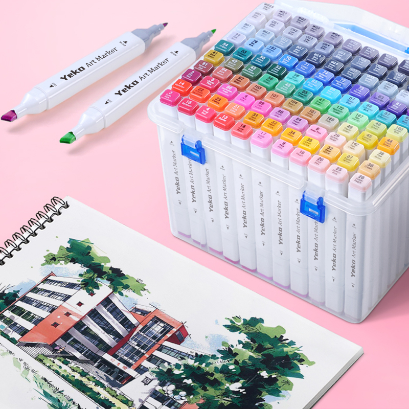 Art Supplies 30/40/60/80/168/204 Colors In Stock Sketch Alcohol Based Markers Color Marker Pens Set For Painting