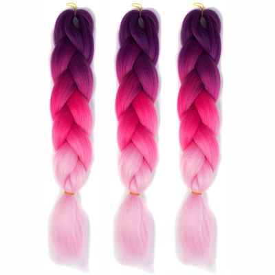 wholesale synthetic hair extension afro braid 23 inches with four colors for black women