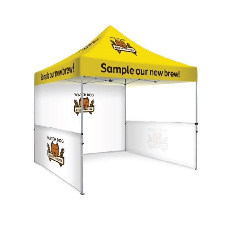 10x10 FT пользовательские Pop Up навес палатка с задней стенкой и 2 стороны половина стены