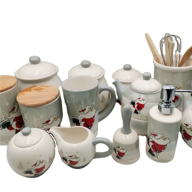 2021 new products European style ceramic Christmas Dinnerware Set dinner set luxury tableware for holidays