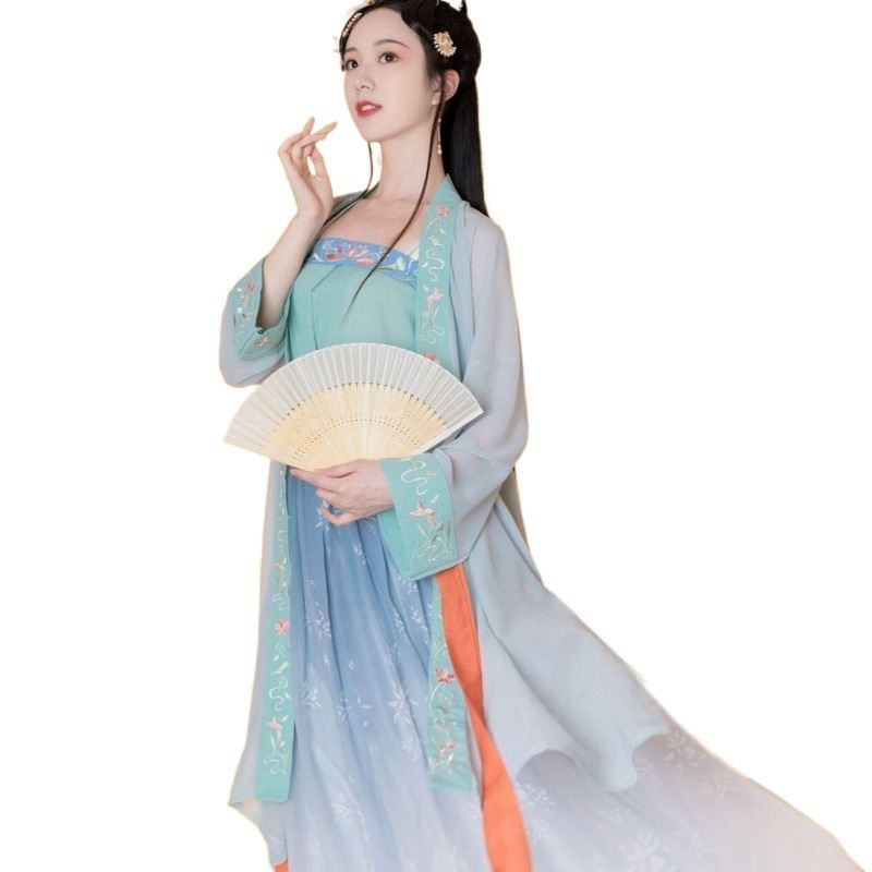 Wanita взрослых классический стиль красивый шифон индивидуальные вышитые hanfu традиционные