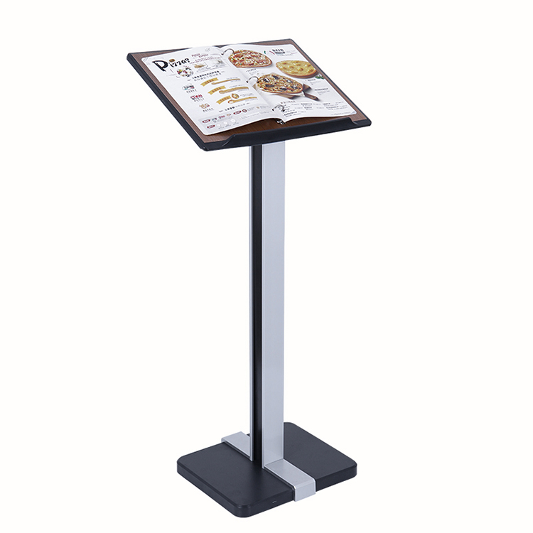 Steady Base Wooden Top Metal Menu Holder for Wholesale