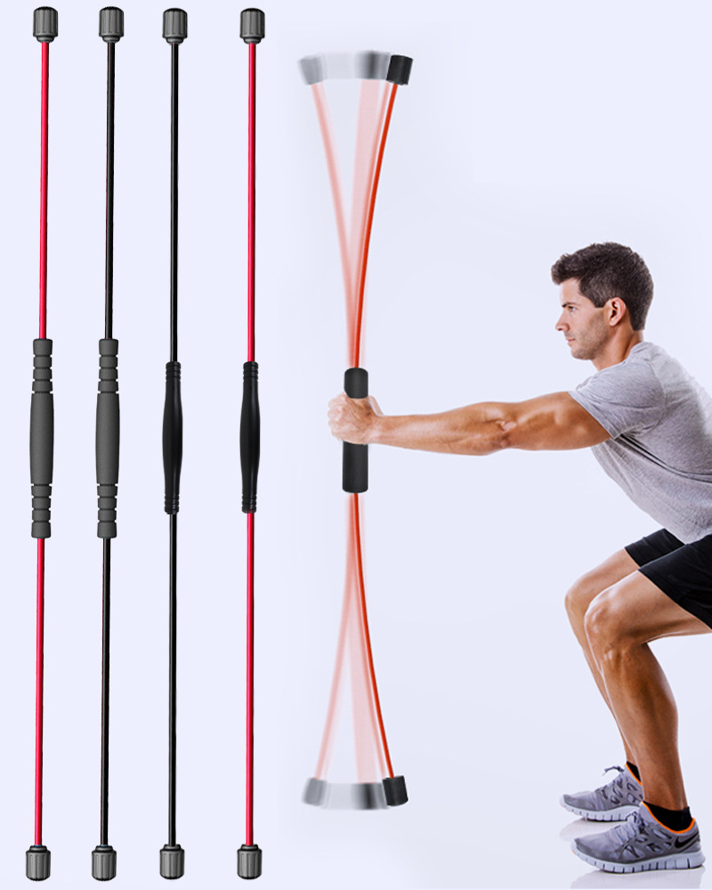 Multifunctional yoga stick muscle tremor fitness elastic rod