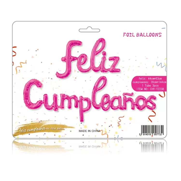 Почерк буквы алфавит с днем рождения знак в испанском Feliz Cumpleanos гирлянда День Рождения украшения поставки