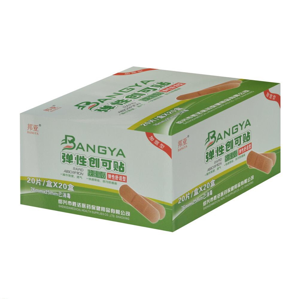 Оптовая и розничная продажа от производителя Bangya, пластырь с эластичной лентой 20 шт. * 20 коробок 400 шт. в коробке, медицинский гемостатический пластырь