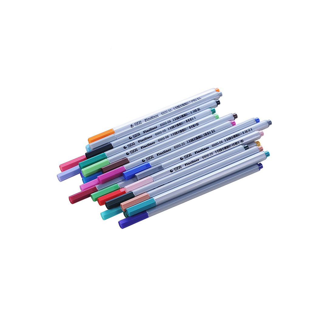 High quality thread drawing 0.4mm office supplies signature color sketch thread needle tube pen 18 26 colors signature pen