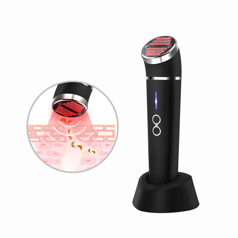 2022 led photon red light therapy wand face lift massager led heating beauty device