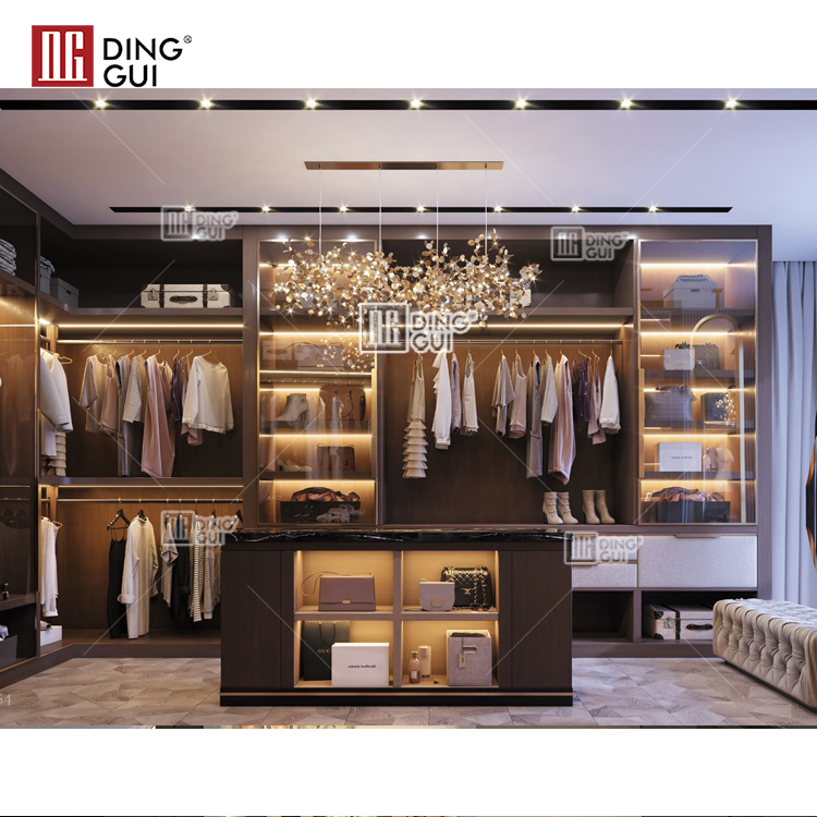 High-end modern furniture home custom wardrobes bedroom walk-in closet wardrobe
