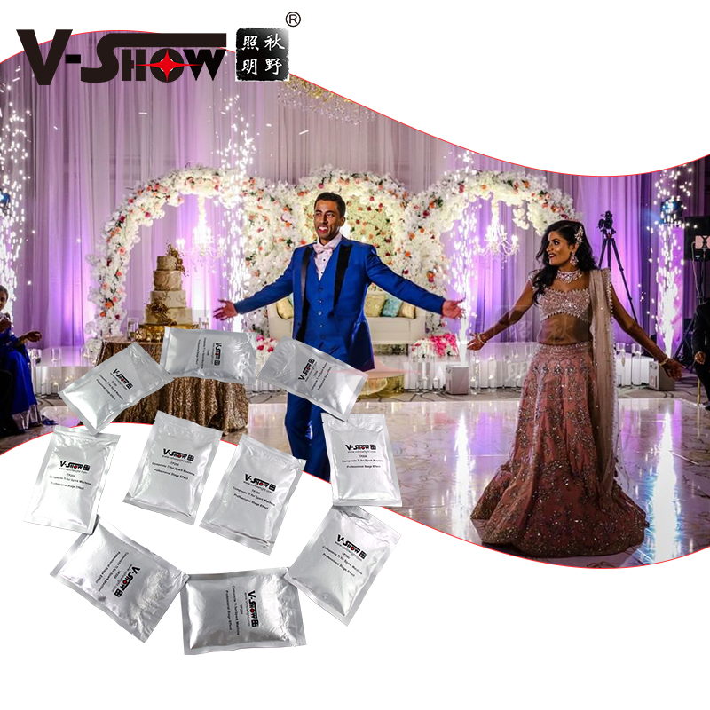 V-Show, 10 пакетов, 200 г, композитный порошок Ti MSDS для помещений и улицы, для машины с холодным светом, порошок для фейерверков