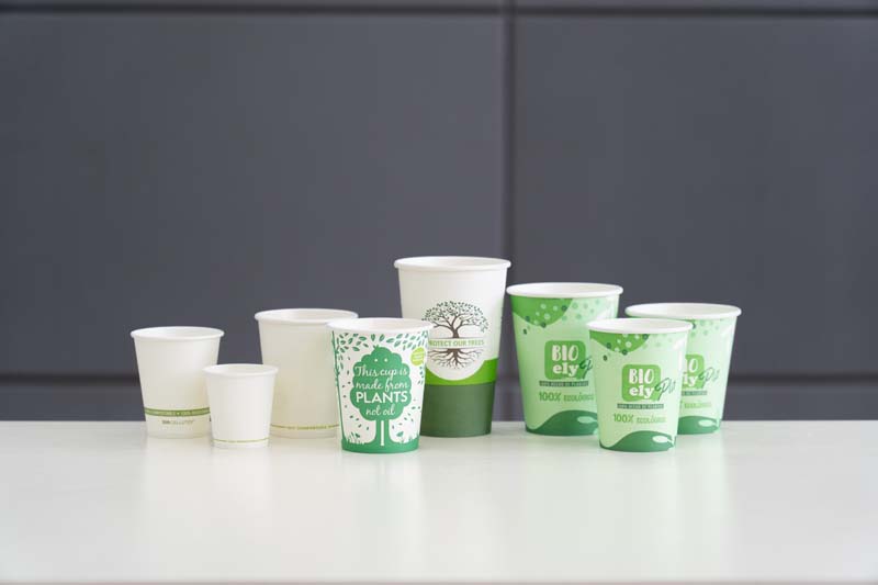 Compostable биоразлагаемый двойной бамбуковый с покрытием/белый PLA бумажный стаканчик