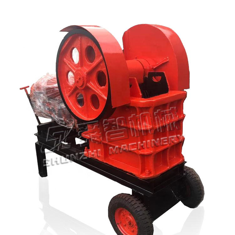 Мобильная мини-щековая дробилка pe 150*250 с дизельным двигателем
