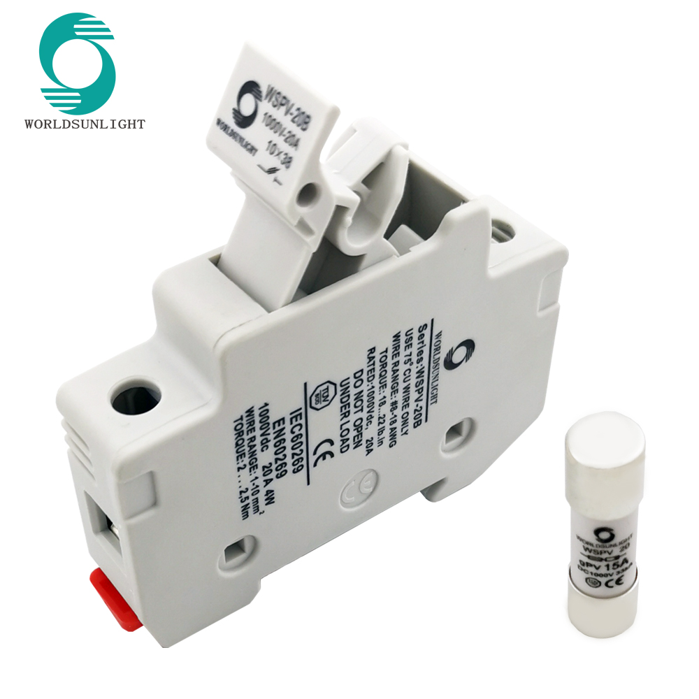 CE 10*38 мм dc 16A PV солнечный dc 1000V Предохранитель с блоком предохранителей