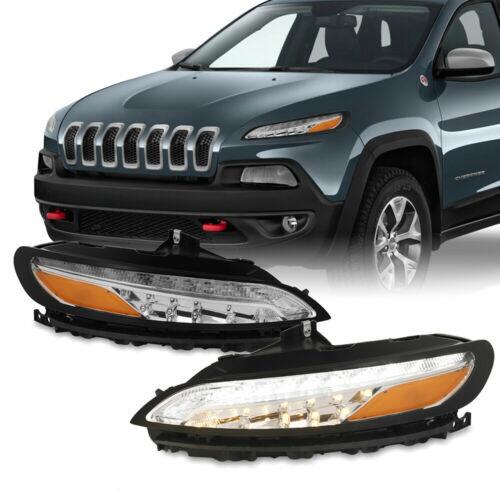 Для 14-18 Jeep Cherokee, светодиодная лампа DRL для бампера, парковочная фара, левая и правая стороны, 68157102AQ 68157103AQ