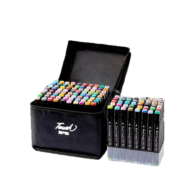 Selling Touch Art life Marker pens Alcohol Based 168 Color Art Markers Double Head Marker Pen Set