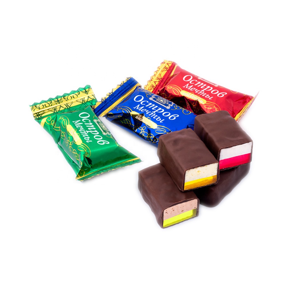 3 tastes Ostrov mechty souffle and jelly sweets confectionery