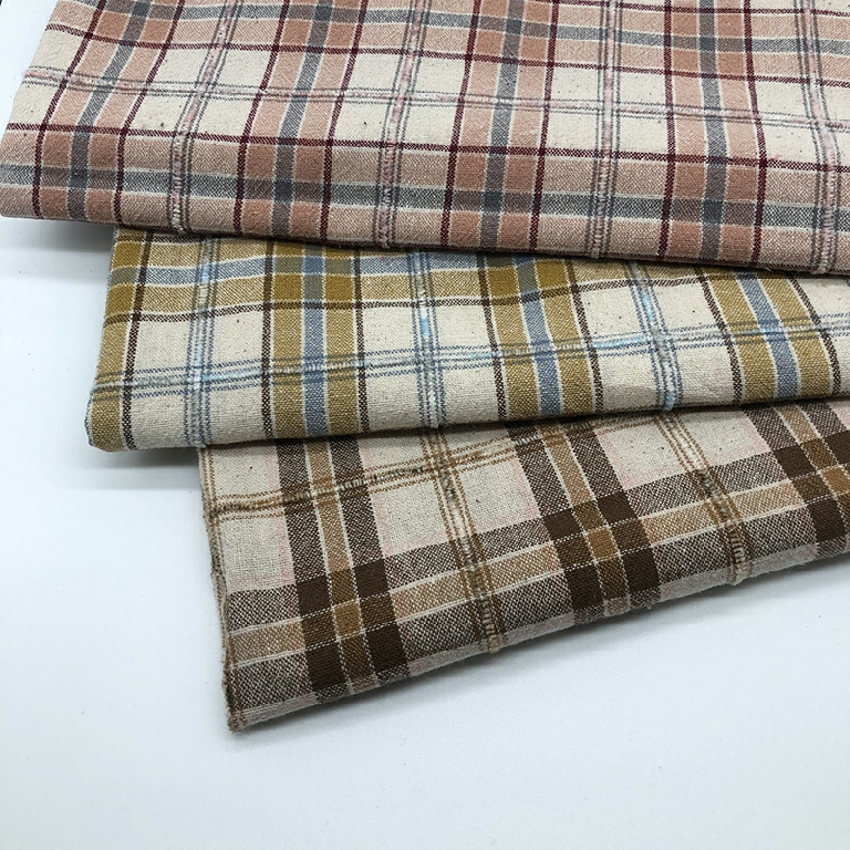 2022ss autumn/spring yarn-dyed fabric plaid fabric European and American fashion shirts and dress breathable fabric