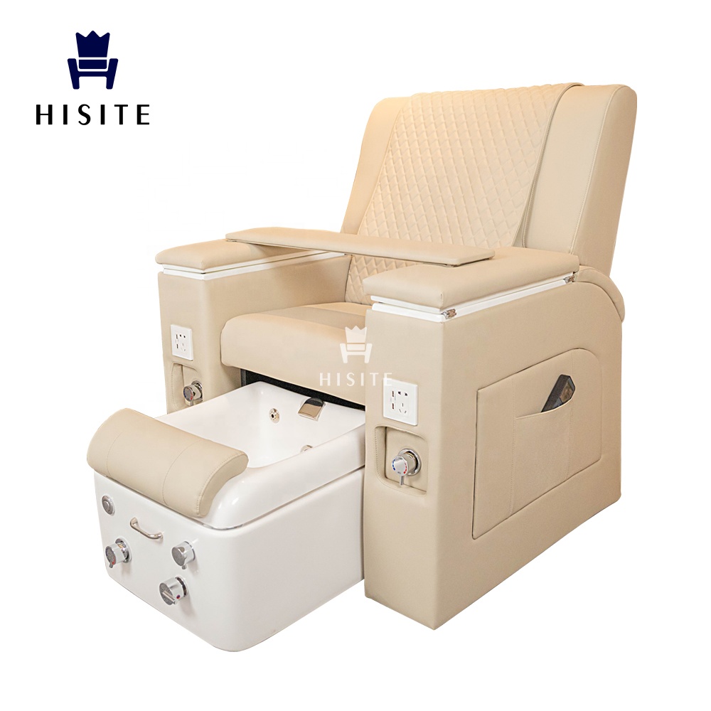 Hisite Beauty Nail Salon equipment reclining foot massage chair manicure and pedicure chair for sale