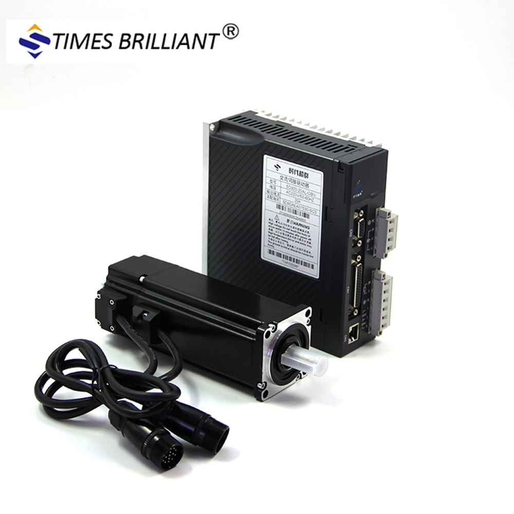 Мотор сервопривода с драйвером 3 фазы 220v 750W 1kw 1.2kw 1.5kw 1.8kw 2kw 2.3kw 2.6kw моторный накопитель переменного тока