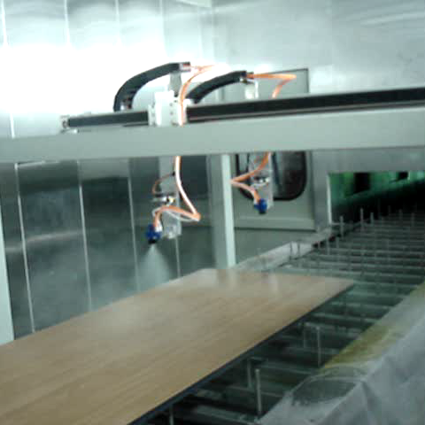 Video Technical Support Efficient UV Coating Machine Line For Wood Doors Or Other Wood Materials