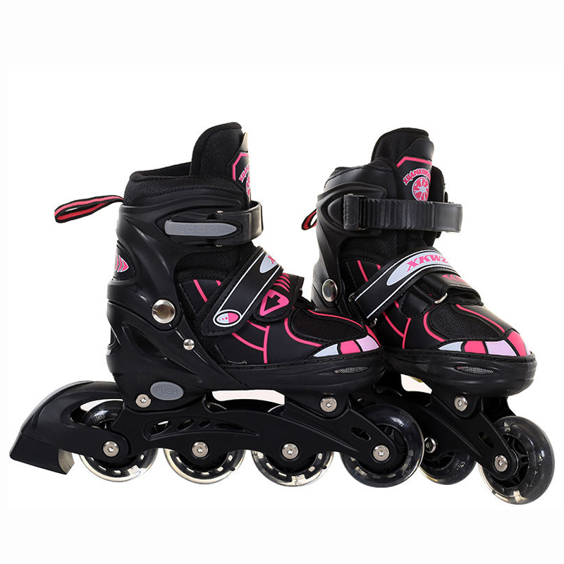 Роликовых коньках обувь роликовых коньках агрессивной скорость patines en linea изготовленные на заказ роликовые коньки с коротким и широким подолом обувь с колесами и фонари