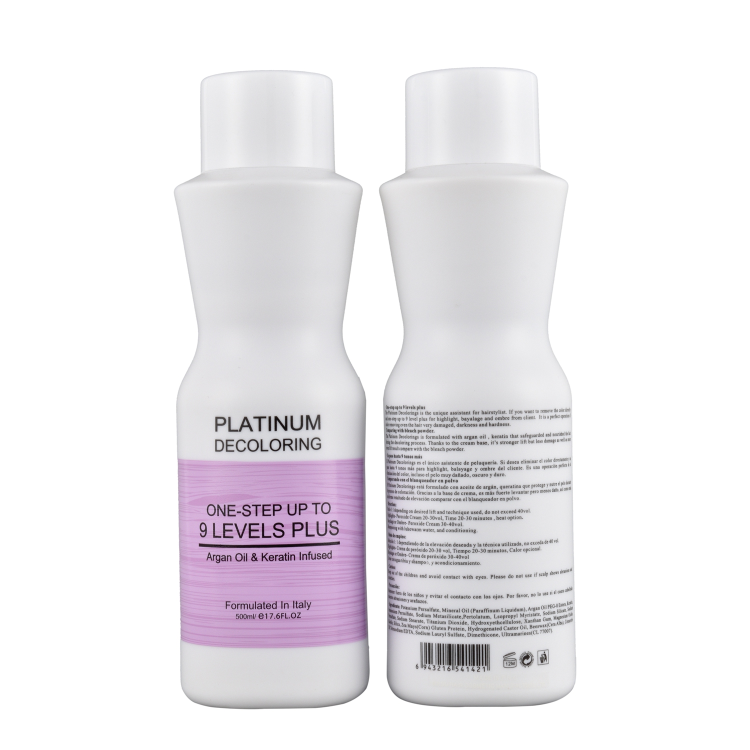 Platinum Hair Bleaching Cream Private Label Easy Decoloring Natural for Professional Salon 500ml