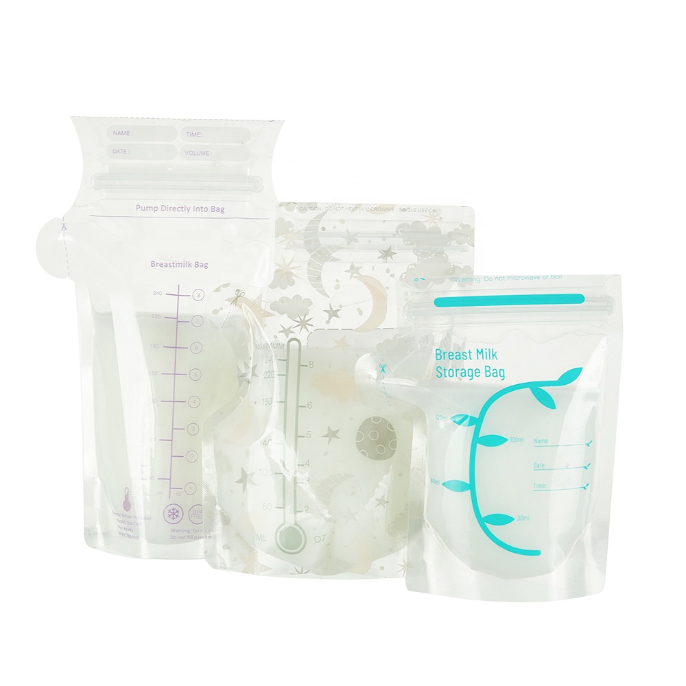 High Quality Pre Sterilized Freezer Storage Breast Milk Warmer Bag 8oz Food Grade Breastmilk Storage Bags