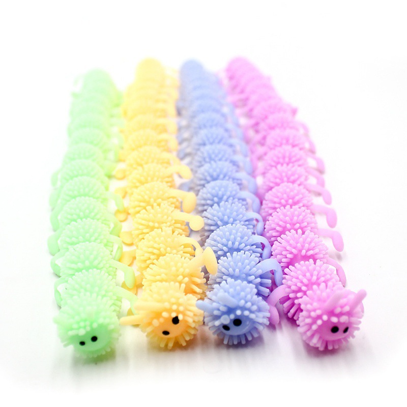 wholesale Colorful Sensory Fidget Elastic String Toy TPR Noodle Stress Relieve Toy Soft Rubber Toys Stretchy String Fidget
